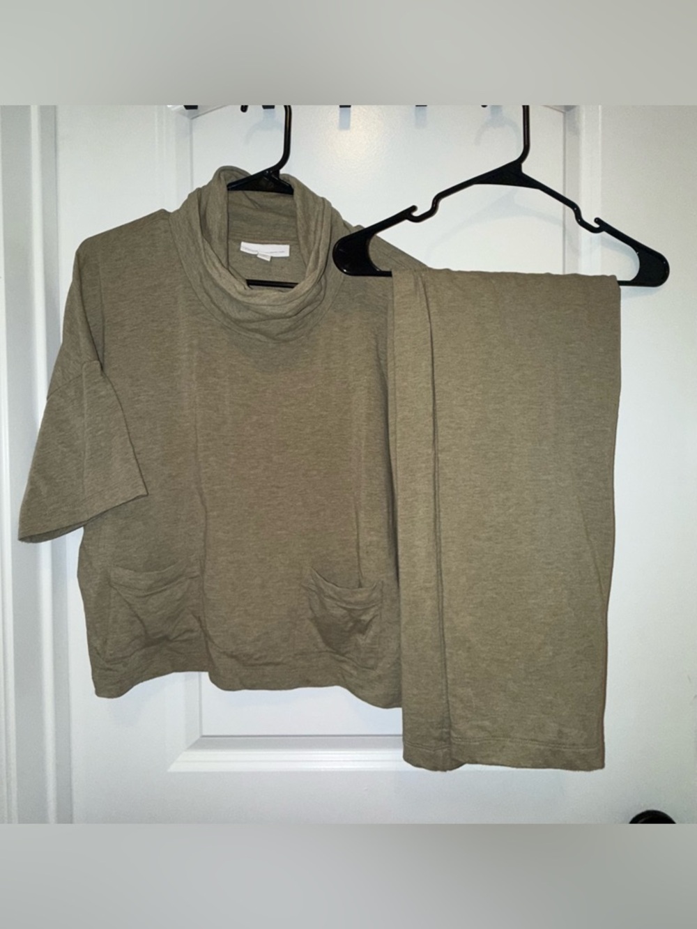 Pure Jill Affinity French Terry Set | XS Petite |  Cowl Neck Green